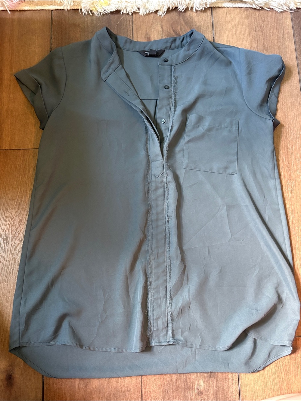 Womens Vera Wang Short-Sleeve Blouse